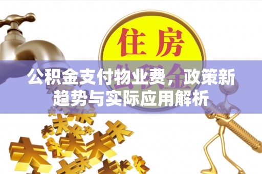 扶风公积金支付物业费，政策新趋势与实际应用解析