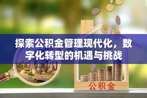 扶风探索公积金管理现代化，数字化转型的机遇与挑战