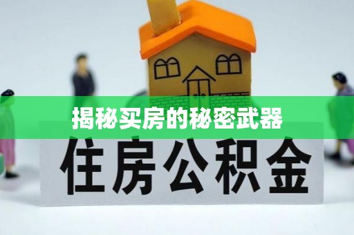 扶风揭秘买房的秘密武器