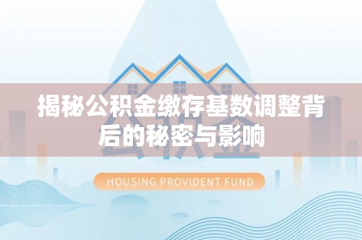扶风揭秘公积金缴存基数调整背后的秘密与影响