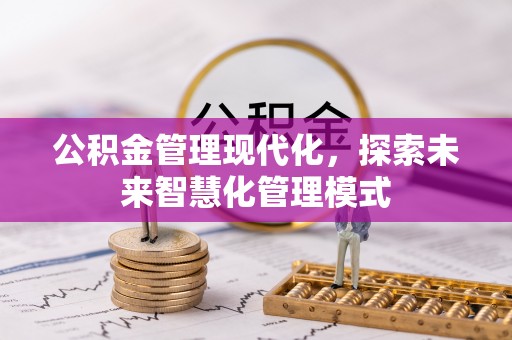 扶风公积金管理现代化，探索未来智慧化管理模式