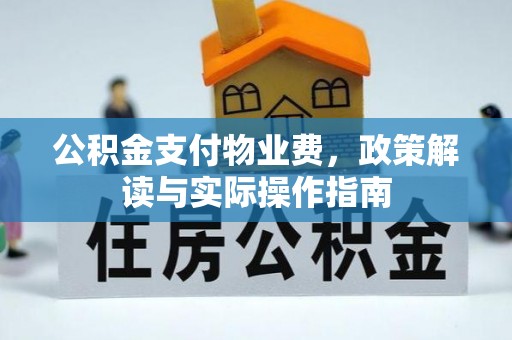 扶风公积金支付物业费，政策解读与实际操作指南