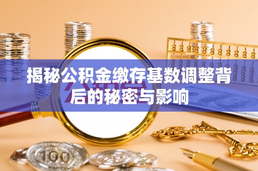 扶风揭秘公积金缴存基数调整背后的秘密与影响