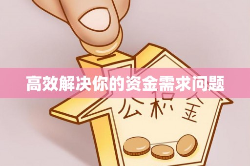 扶风高效解决你的资金需求问题