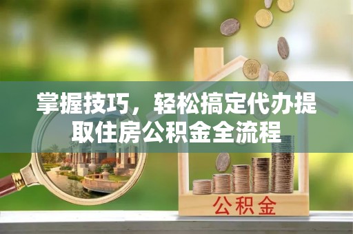 扶风掌握技巧，轻松搞定代办提取住房公积金全流程